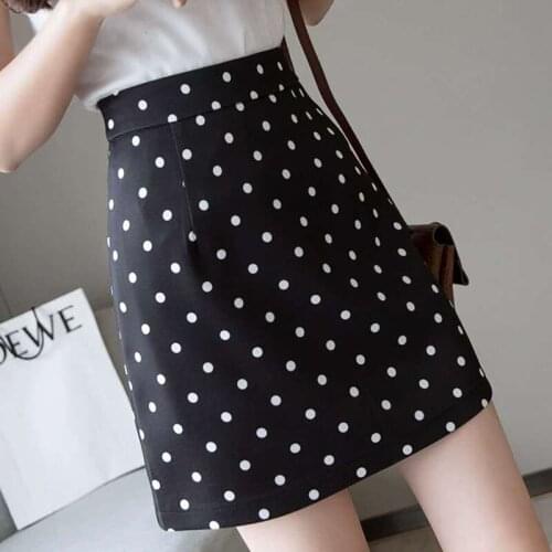 Dot Skirt Women Mini Office Skirt Female casual Skirts 2020 Spring summer girls Skirts Step skirt fashion Jupes courtes femme