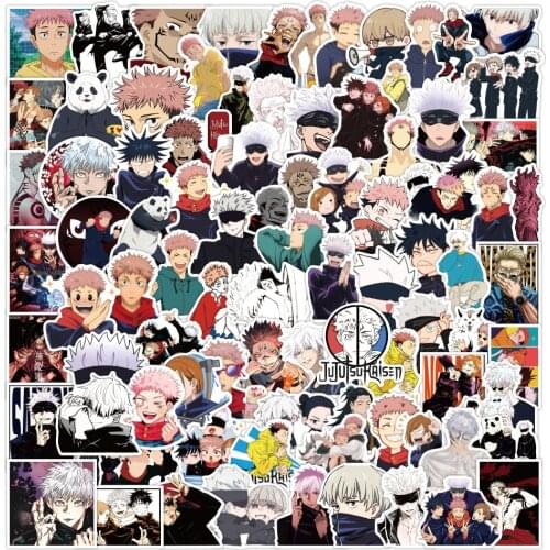 10/50/100Pcs Anime Jujutsu Kaisen Stickers for Laptop PVC Backpack Bicycle Decor DIY Waterproof Graffiti Decal Sticker Kids Toy