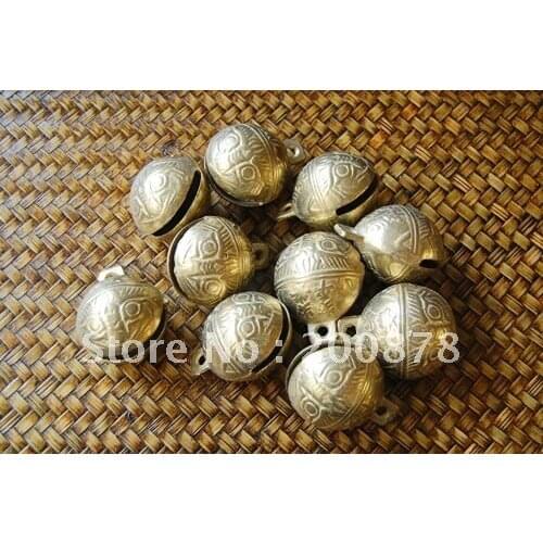 10PCS Big Brass Bells 10# 41mm Tiger Head Bells,dog bells,lucky bells FENG TIAO YU SHUN NBB409