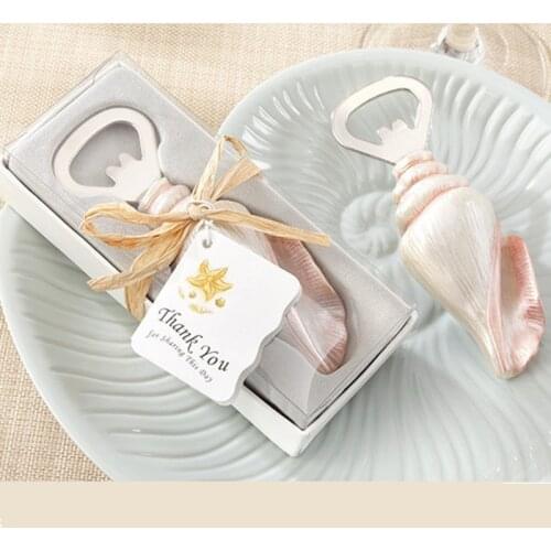 10 pcs Conch Bottle Openers Favors Gift for Guest Beach Series Wedding Sea Shell Bottle Opener Kithcen Accessories