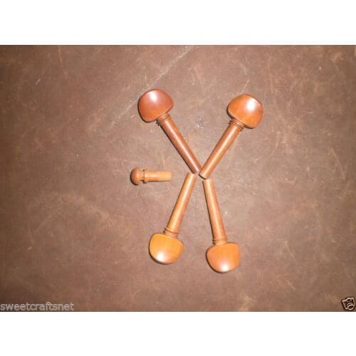 16 PCs Jujube Violin pegs & 4 pcs End pin in 4/4 Violin parts 01
