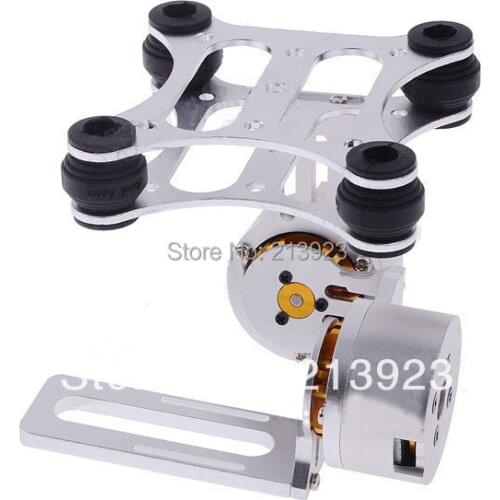 2-Axis CNC Metal Brushless Camera Gimbal Mount Kit +2pcs 2208 70T Motor For DJI Phantom 1/2 Walkera QR X350 Gopro2 3 FPV