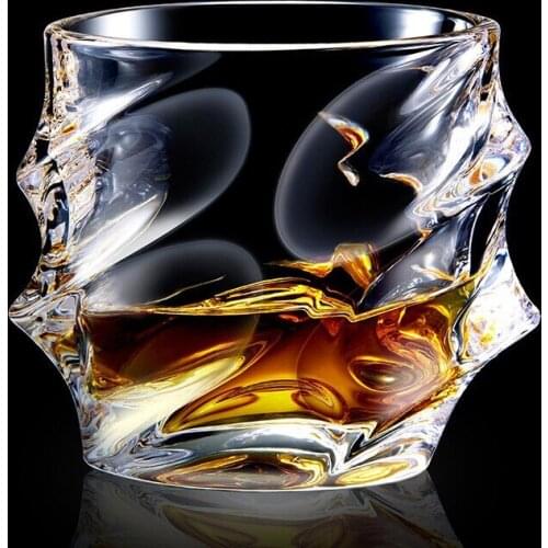 270ml Whiskey Glass Cup Shaped Shot Glass Drinkware Lead-Free Vodka Tough Guy Drinking Glass Personality Wine Glass Bar Tool