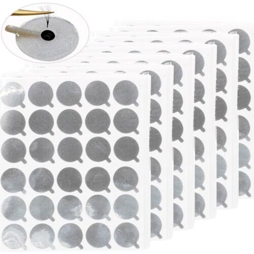 300 Pcs Disposable Sticker Pallet Eyelash Glue Holder Paper Eyelash Extension Glue Pads Stand on Eyelash Jade Stone Sticker 2cm
