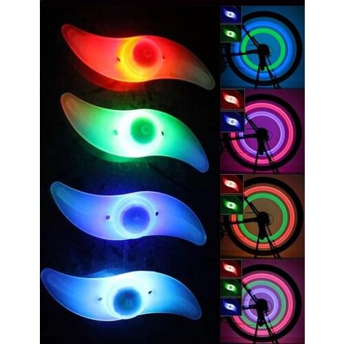 4PCS Bike Spoke Light Bicycle Decoration Wheel Light LED Warning Tire Light Rainproof 3 Light Modes For Bicycle Safe Riding