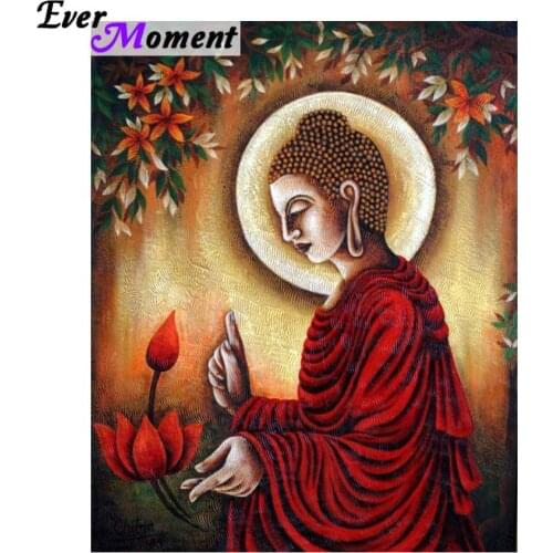 5d diy diamond painting buddha flower diamond embroidery full square crystals set resin stones hobby wall painting decor ASF743