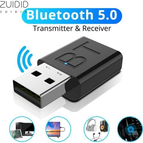 Bluetooth 5.0 Audio Receiver Transmitter 2 In 1 With Adapter Cable USB Interface Supports Car Speakers Computer TV