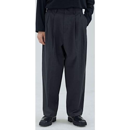 Suit pants mens summer trend versatile thin pants loose straight casual pants large Capris mens fashion