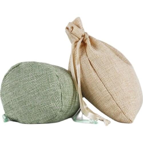 Linen Cotton Drawstring Bag Gift Wrap Cosmetic Bag Cigarette Case Jewelry Packing Pouch Candy Bags Container Wedding