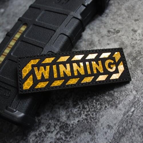 WINNING IR Reflective Nylon Patch Tactical Chapter Velcro Victory Applique Decorative For Clothes Backpack Strip Sticker