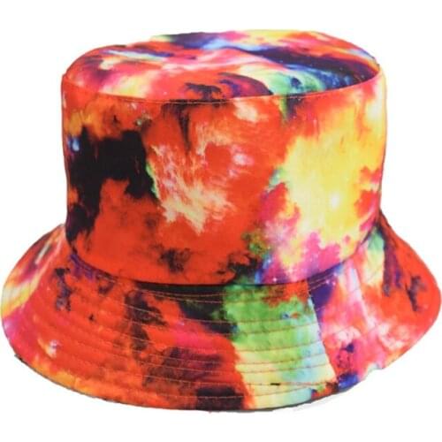 Reversible Bucket Hat in Cotton Fisherman Cap Travel Sunhat Outdoor Panama for Men Women with Flat Top