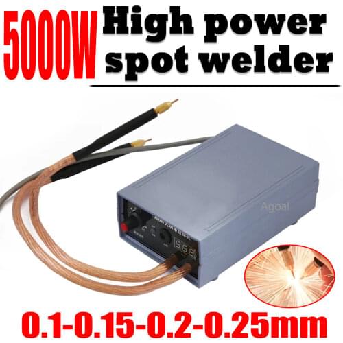 5000W Mini Spot Welder Kit DIY 18650 Battery Pack Welding Tools Portable Spot welding Machine Pen for 0.1/0.15/0.2/0.25mm Nickel