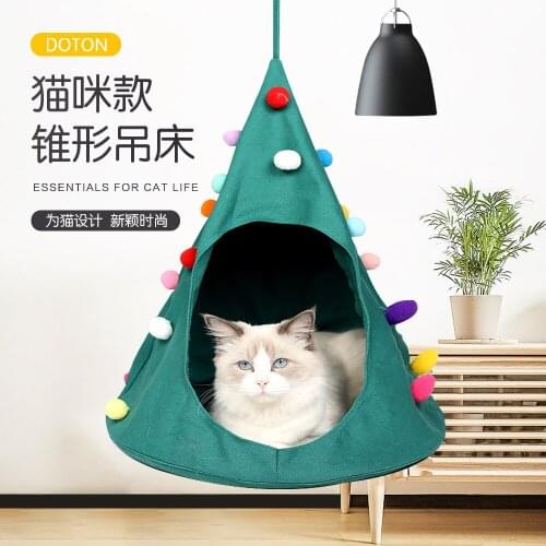 Creative Cat Hammock Kitten Nest Dog Hammock Cat Tent Kitten Beds Cushion Cat Bed Collapsible Pet Products Pet Beds for Dogs