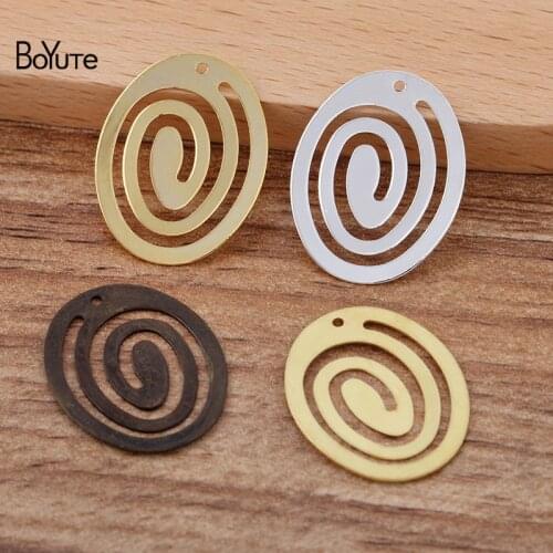 BoYuTe (100 Pieces/Lot) 23*18MM Metal Brass Oval Charms Diy Handmade Jewelry Making Materials