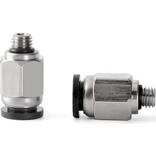 5PCS Micro joint pipe fitting PC thread straight POC round with hexagon hole m3 M5 M6 connected with 3 4 6mm gas pipe