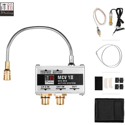 Muling MCV 1 ⅡActive Pickup Transducer System Microphone and Piezo Mix Pickup for Acoustic Folk Guitars Classical Guitars