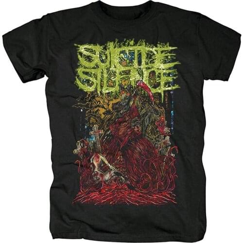 Mens TShirt Short Sleeve Shirt Suicide Silence Rock Tee Women Hiphop Shirts(2)