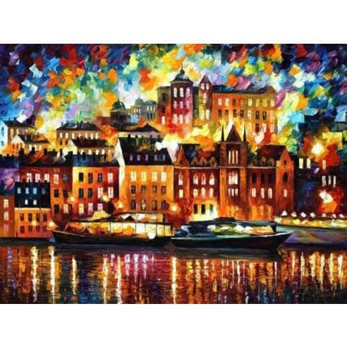 GLymg Stockholm DIY Embroidery Handicrafts Diamond Embroidery Painting Kit 5D Embroidery Painting Diamond Wall Art Decor