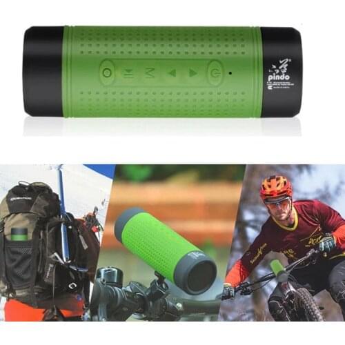 Newest PD-X1 Bicycle Bluetooth v4.0 Speaker Portable FM Radio TF Card Power Bank Bike Cycling Music MP3 LED Flashlight Soundbar