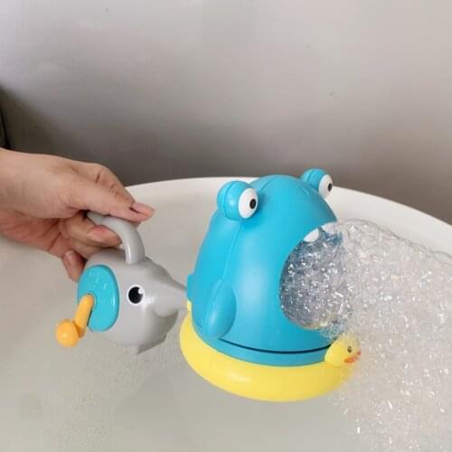New Outdoor Blowing Bubble Cute Cartoon Shark And Crab Swimming Bathtub Soap Machine Toy For Children Baby Bathing Funny Toys#38