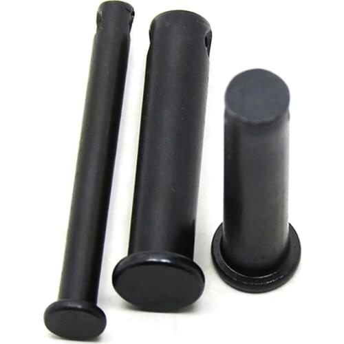 M40 pins axis Type T flat head with holes pin cylindrical positioning dowels black Insert dowel GB882 80mm-200mm length