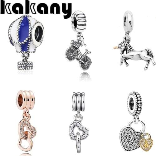 Kakany Best-selling Genuine 925 Silver Hot Air Balloon Pendant, Suitable for Original Diy Bracelet Jewelry Gifts, Free Shipping