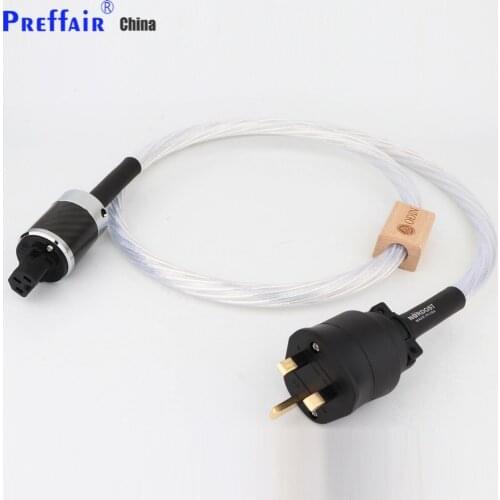Preffair Nordost ODIN silver plated conductor Power cable with gold plated Uk connector 15A IEC Female connector plug