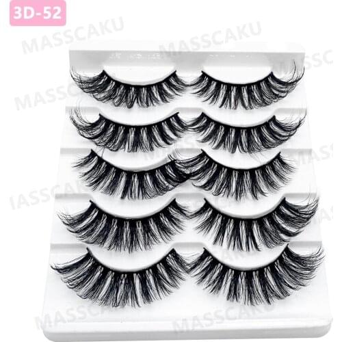 New 5 pairs natural false eyelashes fake lashes long makeup 3d mink eyelash extension faux mink eyelashes for beauty