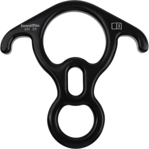 35KN Aluminum Alloy Heavy Duty Figure 8 Rope Descender for Outdoor Rock Climbing Rescue Abseiling Rigging Mountaineer Equipment