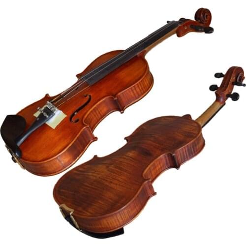 Viola made of Cashew nuts paint matt tiger wood handmade maple