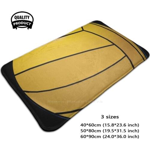 Water Yellow Water Ball 3D Soft Non-Slip Mat Rug Carpet Foot Pad Water Water Water Ball Yellow Water Ball Sports Team Game Swim