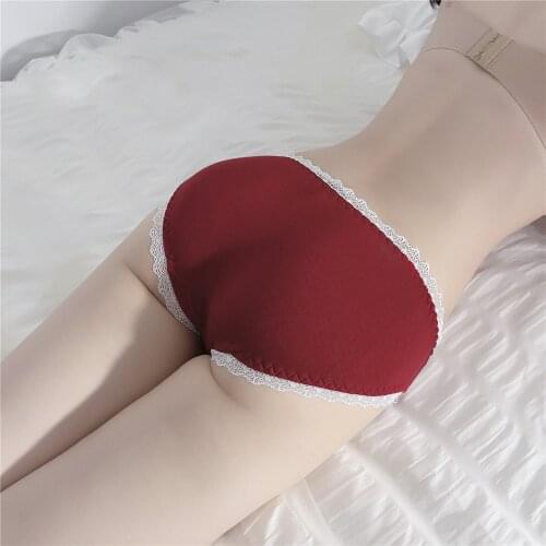Ladies Intimates Low Waist Lingerie Lolita Panties Women Lace kawaii Sexy Underwear Bowknot Cotton Briefs Female Cute Underpants
