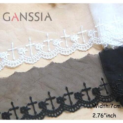 1yard/lot Width:7cm Beautiful design cotton embroidered lace for garment Sewing accessories(ss-874)