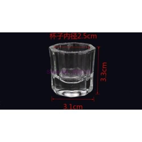 500pcs Nail Glass Cup Clear Crystal Bowl Acrylic Powder Liquid Holder Dappen Dish Octagon Glass Bowl Cup Nail Art Tools hot