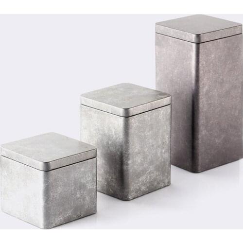 96PCS/LOT Useful Silver Gold Square Iron Box Plain Metal Tea Candy Boxes Without Printing Storage Case 90*90*85mm ZA3965