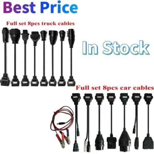 Adapter Cables For delphis vd ds150e cdp OBD2 OBD Car Diagnostic Interface Tool Full Set 8 Car and truck Cables VD TCS CDP Cable