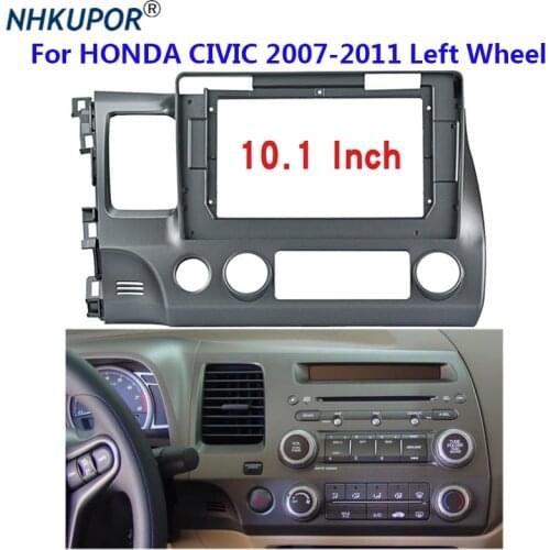 Car Radio Fascia For HONDA CIVIC 2007-2011 10.1 inch 2 Din Auto Stereo DVD Refit Install Face Panel Dash Mount Frame Kit