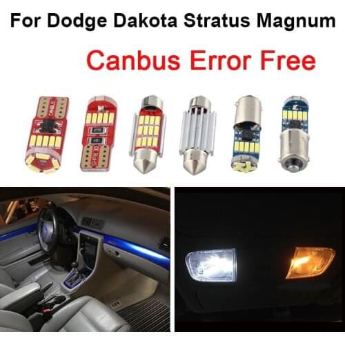 White Car Bulbs Canbus Error Free LED Interior Light Kit For Dodge Dakota Stratus Magnum Reading Ceiling License Lamp