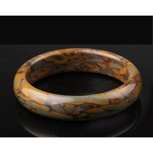 Natural Chinese Nuwa Stone Hand-carved Wide Bar Jade Bracelet Fashion Jewelry Mens and Womens Bamboo Leaf Green Bracelet