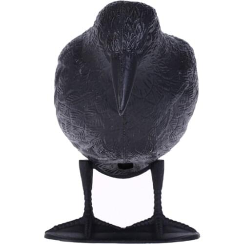Black Plastic Crow Hunting Decoys Garden Bird Deter Scarer Scarecrow Mice Pest Control Deterrent Repeller Decor For Bird Control