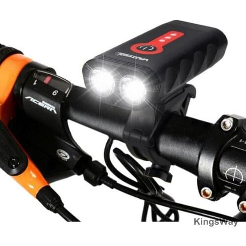 Black 4400mah Bike Light Waterproof Flashlight Power 1800LM USB Rechargeable For Outdoor Cycling