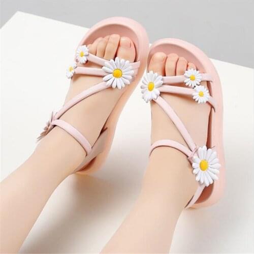 Childrens shoes girls sandals 2021 summer new fashion princess shoes soft sole anti slip open toe little girls beach shoes