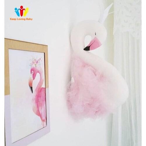Swan baby pillow Children bed room decoration Kid Plush toys infant baby girls sleep pillows birthday gift