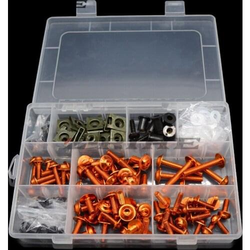 For Complete Motorcycle Windshield Fairing Bolts Nuts Screws Washer Kit Fastener Clips Screws Aluminum Drop shipping