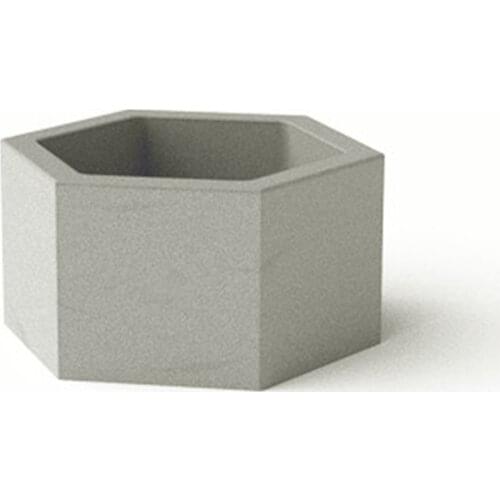 Hexagonal Flower Pot Clay Silicone Cement Mold for Cactus Home Landsape Planter Concrete Mould