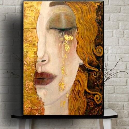 Classic Artist Gustav Klimt Tear Abstract 5D Diy Diamond Painting Portrait Handmade Mosaic Wall Stickers Home DecorationZP-1901