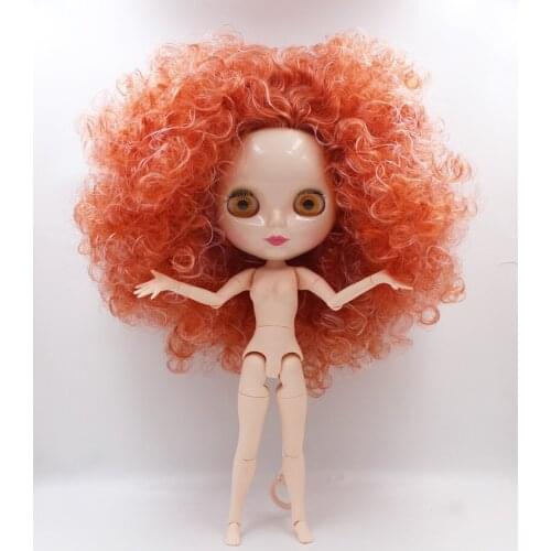 Free Shipping big discount RBL-864J DIY Nude Blyth doll birthday gift for girl 4color big eye doll with beautiful Hair cute toy