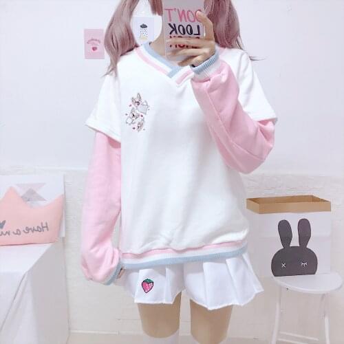 Cute Girls Macaron Color Patch Work Hoodies Pullover Winter Fall Long Sleeve Sweatshirt Girls 2018 Womens Autumn