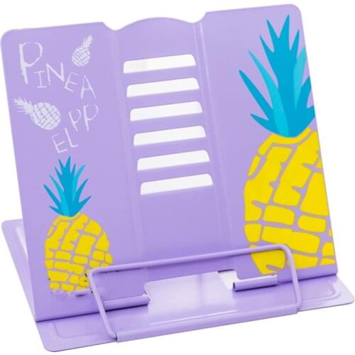 Multifunctional Portable Reading Bookshelf Adjustable Angle Metal Book Stand Foldable Document Book-Reading Holder for study