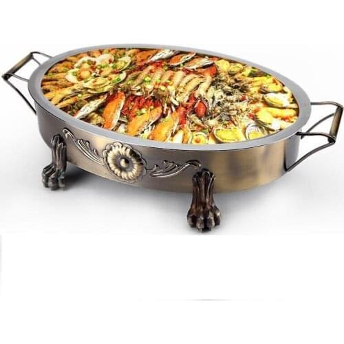 Seafood big coffee plate grill big platter pot seafood crayfish dish seafood big coffee pot round